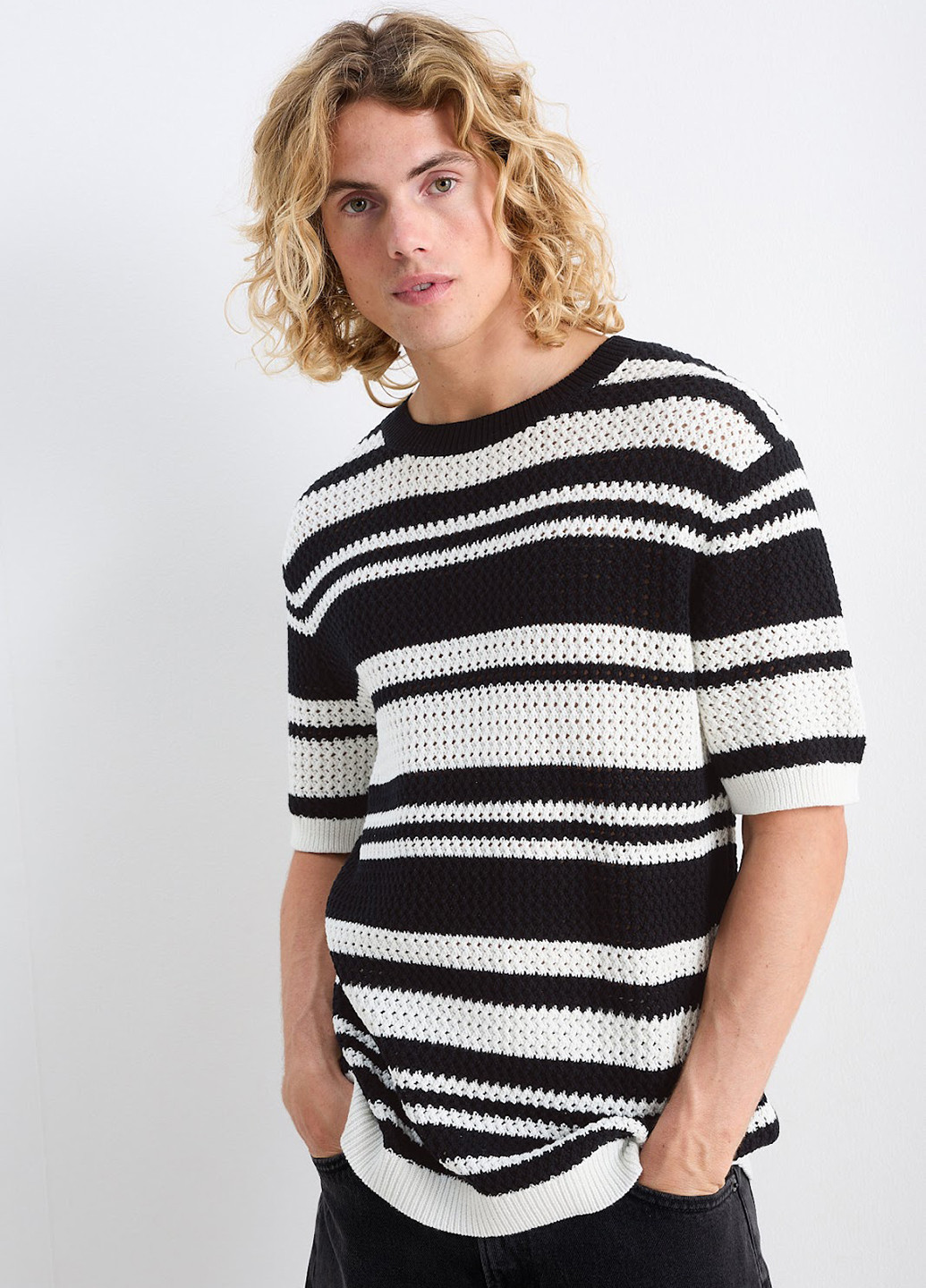 Черно-белый летний джемпер джемпер C&A