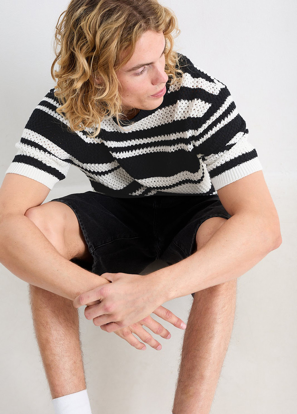 Черно-белый летний джемпер джемпер C&A