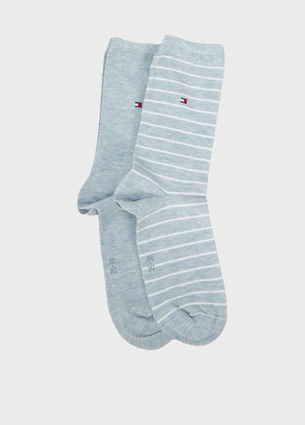 Сіро-голубі шкарпетки (2 пари) Tommy Hilfiger логотипи (346698059)