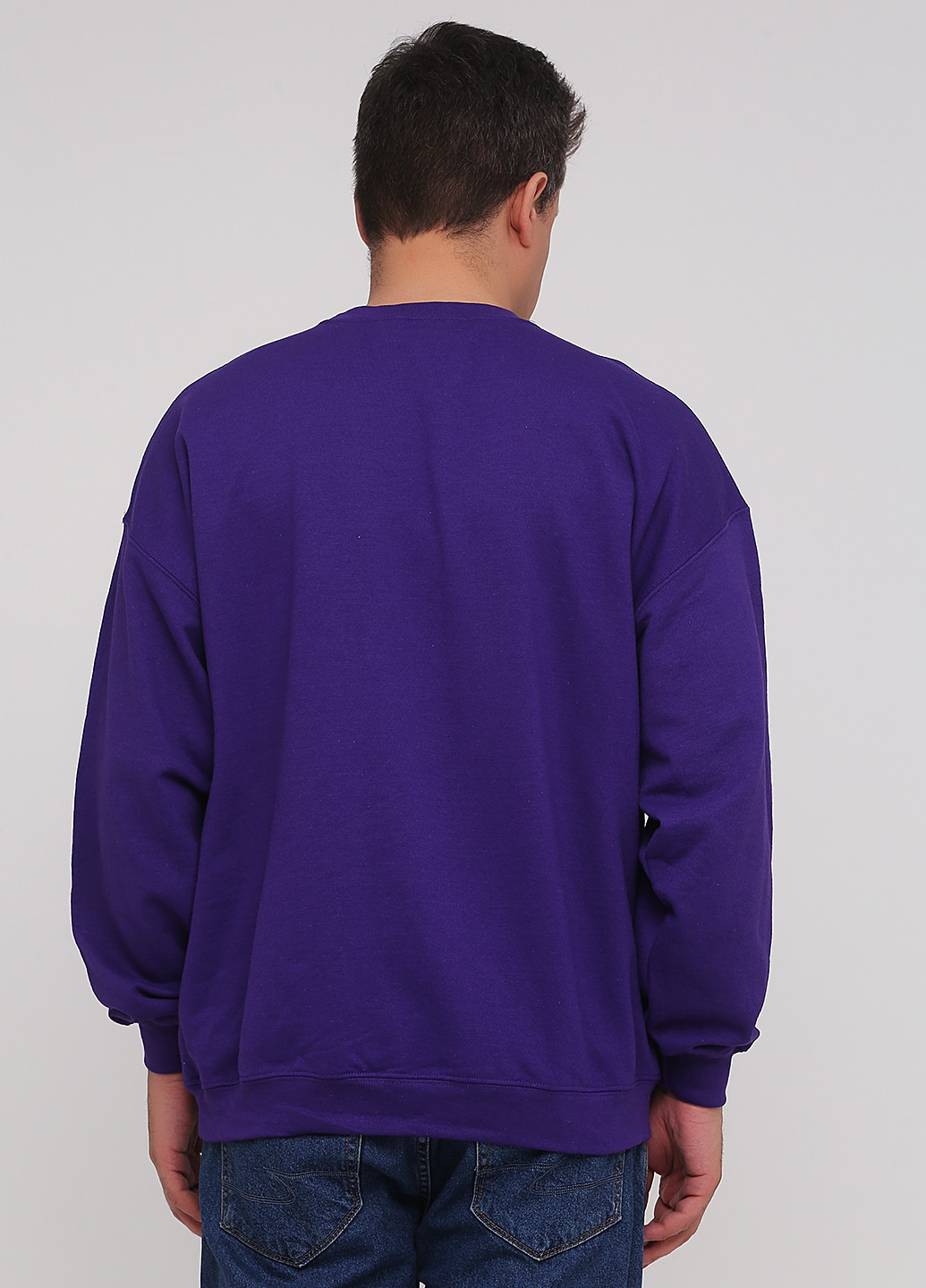 Свитшот Gildan - Свободный крой надпись фиолетовый кэжуал полиэстер, футер, хлопок - (251370758)