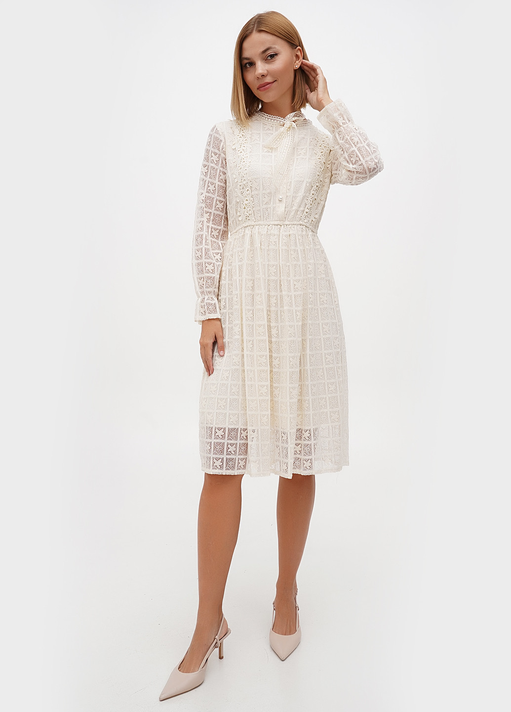 Молочна кежуал сукня Minus однотонна