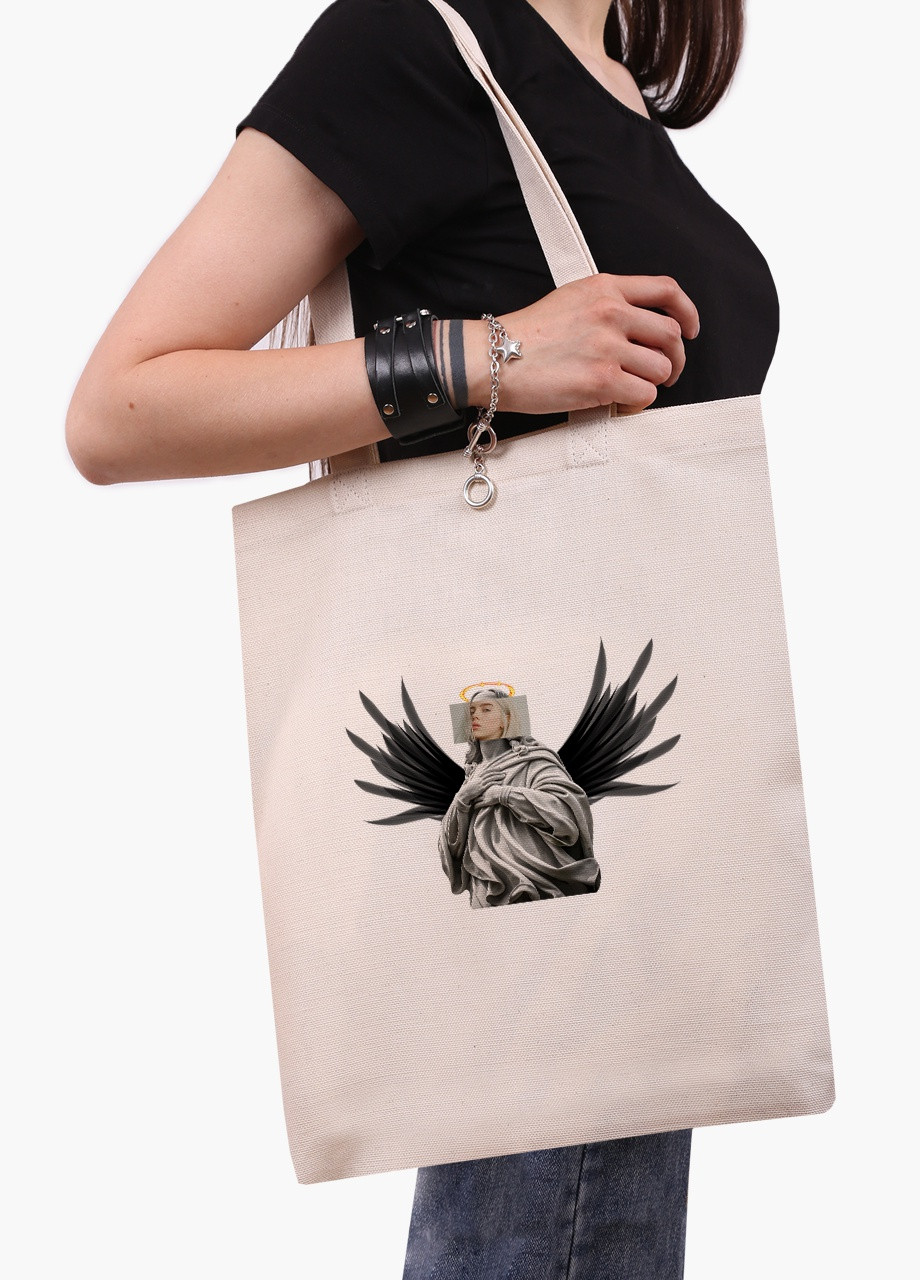 Еко сумка шоппер біла Біллі Айлиш Ренесанс (Billie Eilish Renaissance (9227-1205-WT) Еко сумка шоппер біла 41*35 см MobiPrint (215943840)