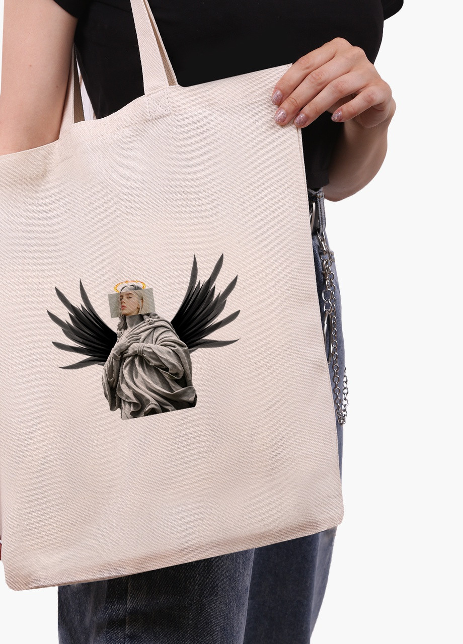 Еко сумка шоппер біла Біллі Айлиш Ренесанс (Billie Eilish Renaissance (9227-1205-WT) Еко сумка шоппер біла 41*35 см MobiPrint (215943840)