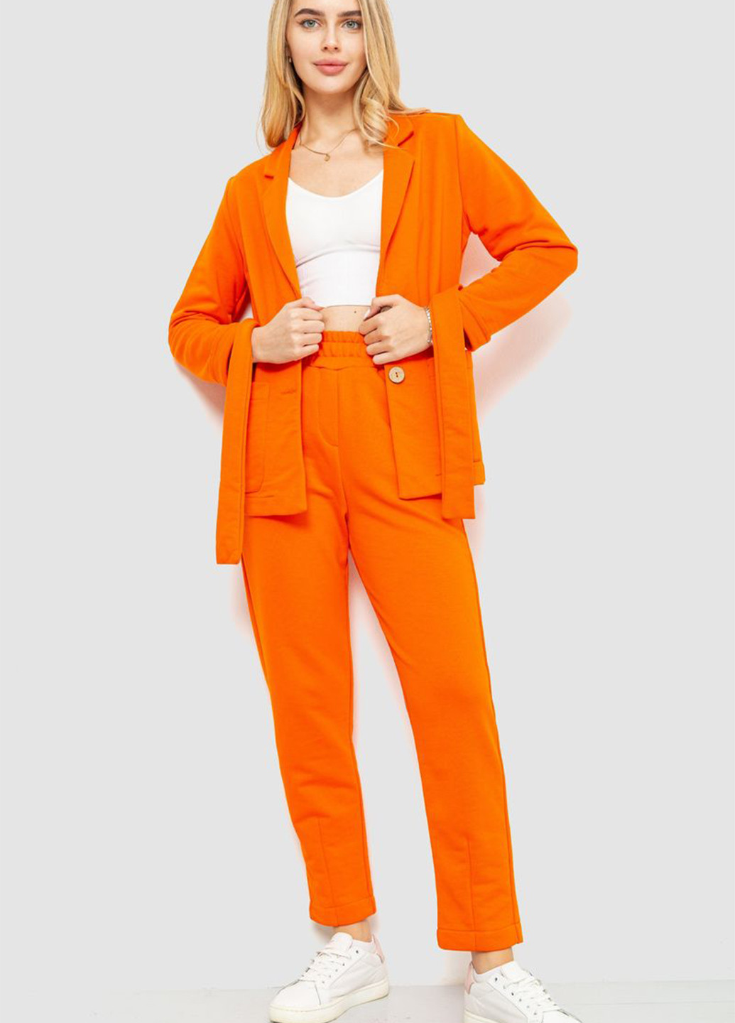 Оранжевый демисезонный комплект (жакет, брюки) Kamomile