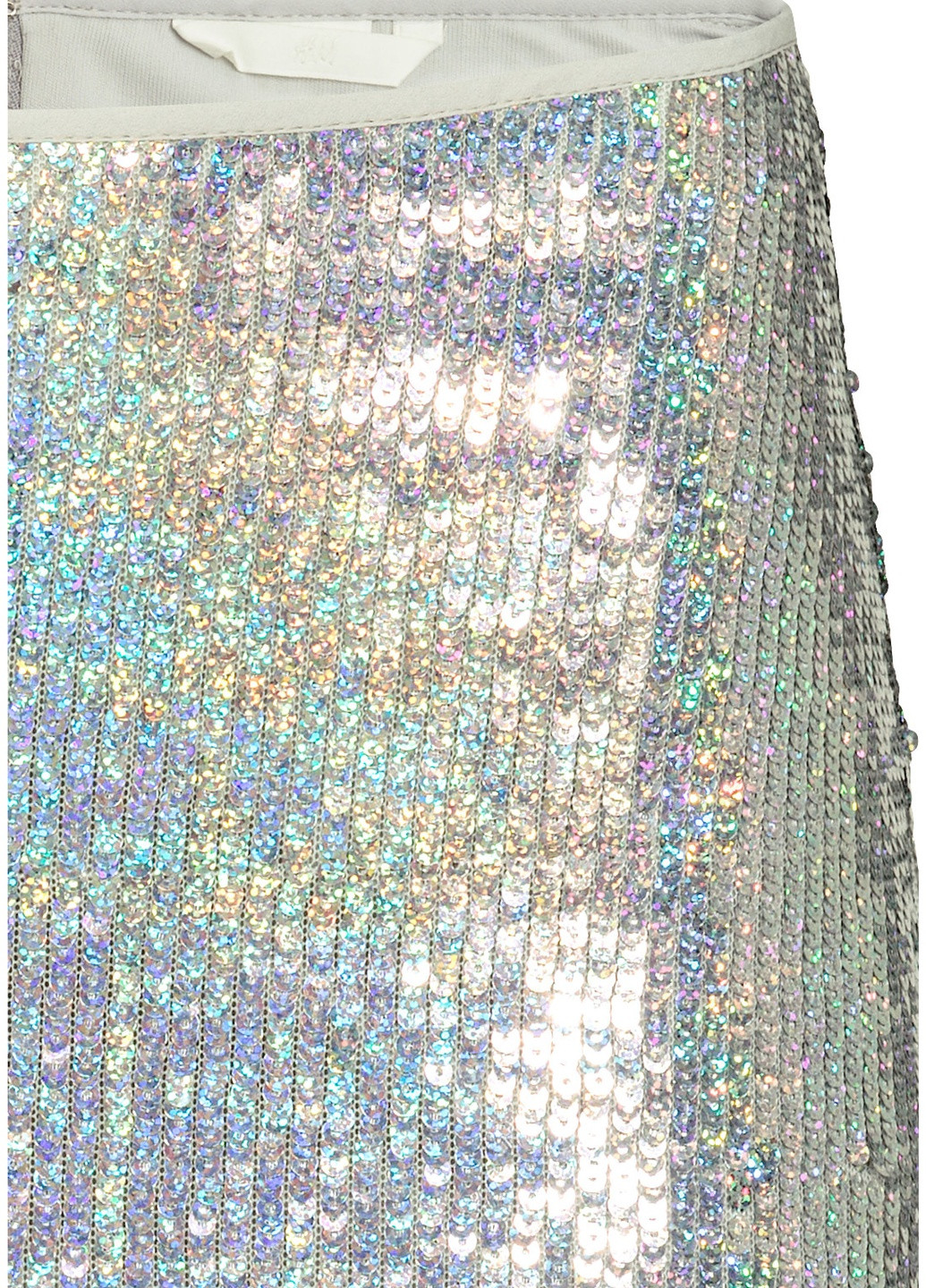 Серебряная однотонная юбка H&M