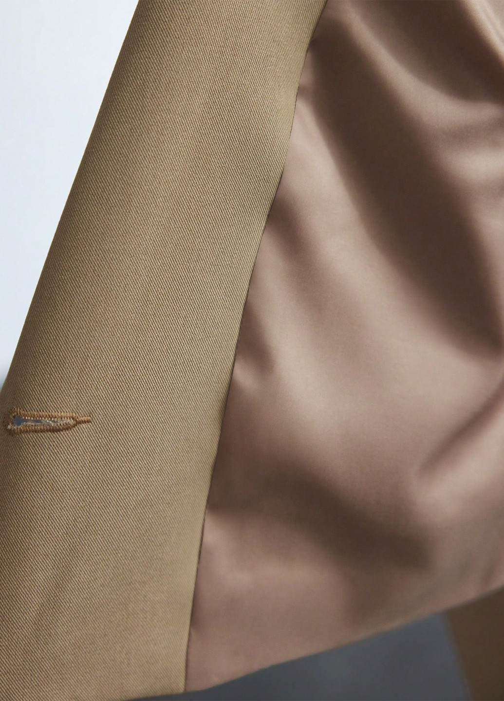 Темно-бежевый женский жакет SHEIN однотонный - демисезонный