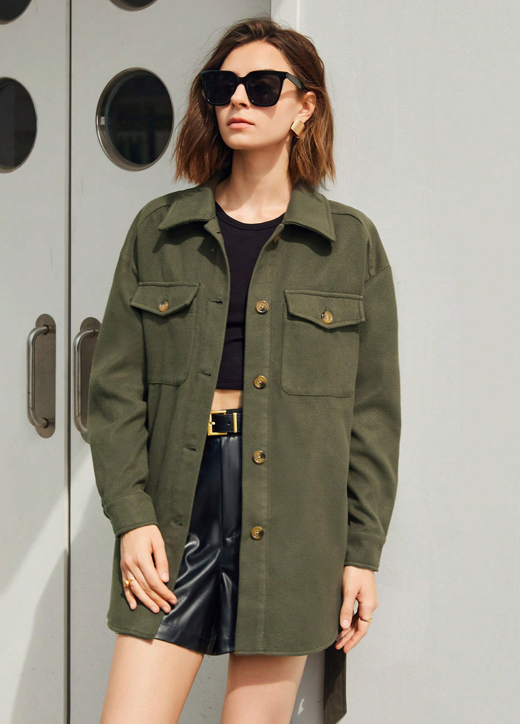 Куртка-сорочка SHEIN (316158336)