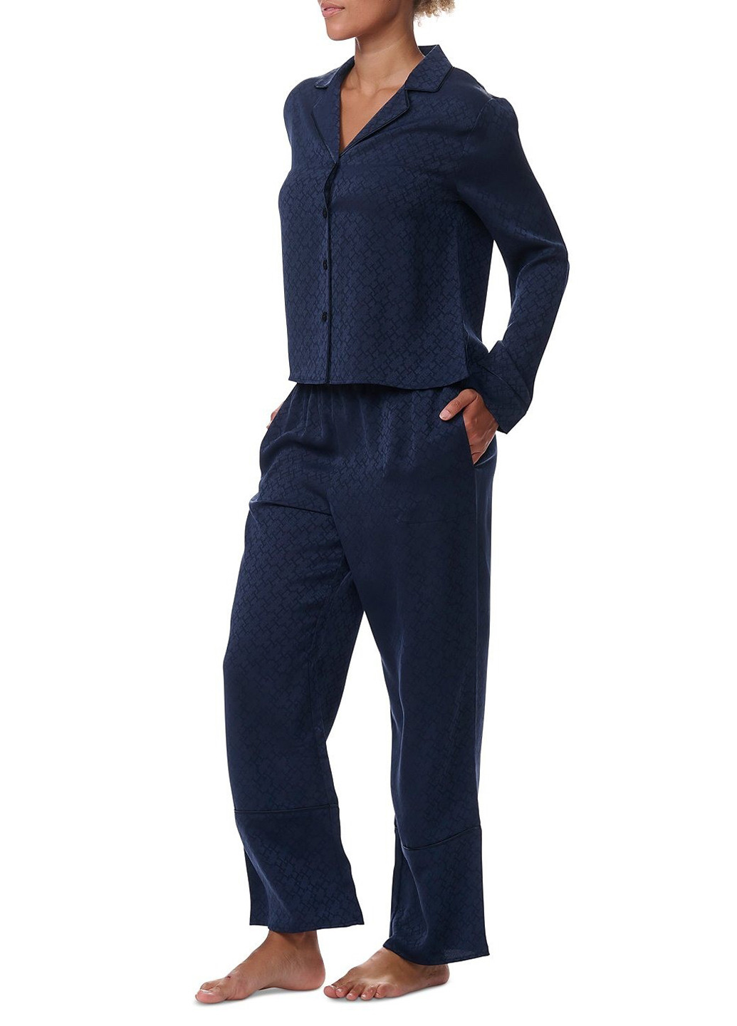 Синя всесезон піжама (сорочка, штани) кофта + брюки Tommy Hilfiger