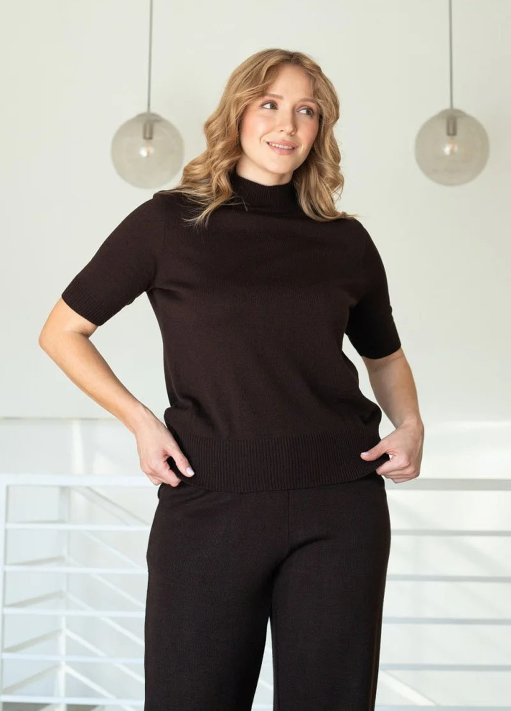 Темно-коричневий демісезонний джемпер джемпер Fashion