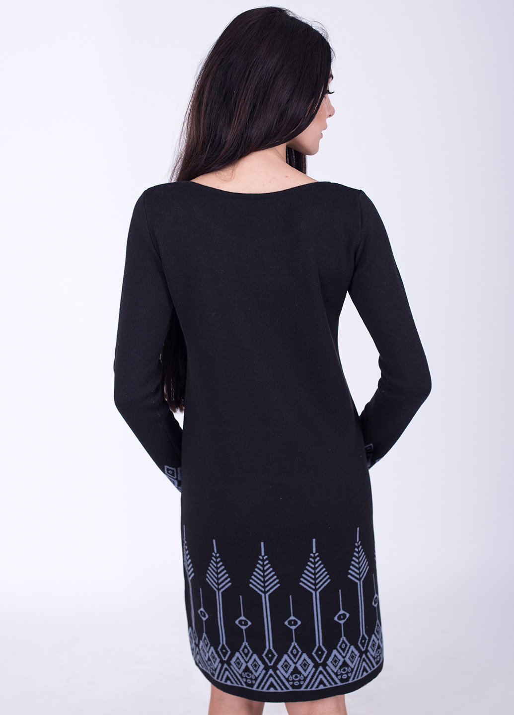Черное кэжуал платье с коротким рукавом Bakhur