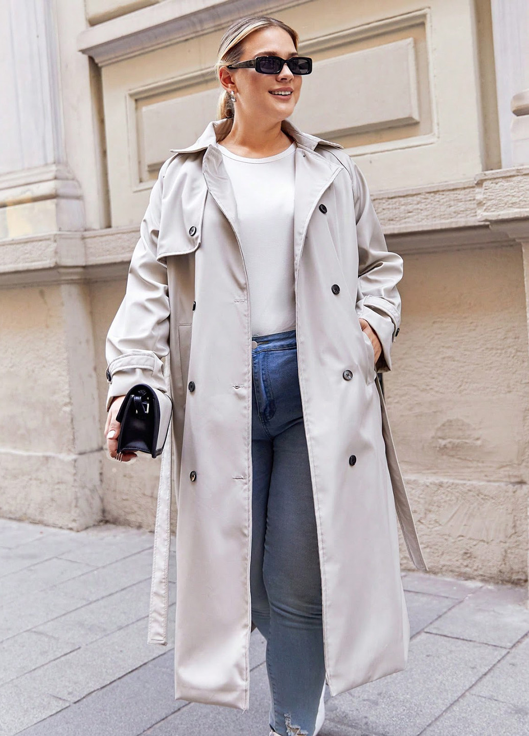 Плащ SHEIN тренчкот на пуговицах демисезон (330486588)