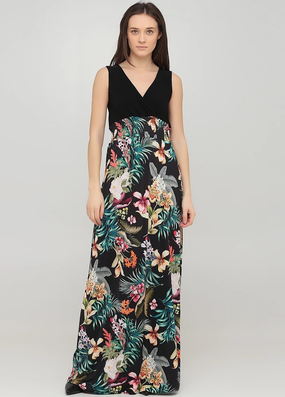 Комбинированное кэжуал платье с цветочным принтом Boohoo