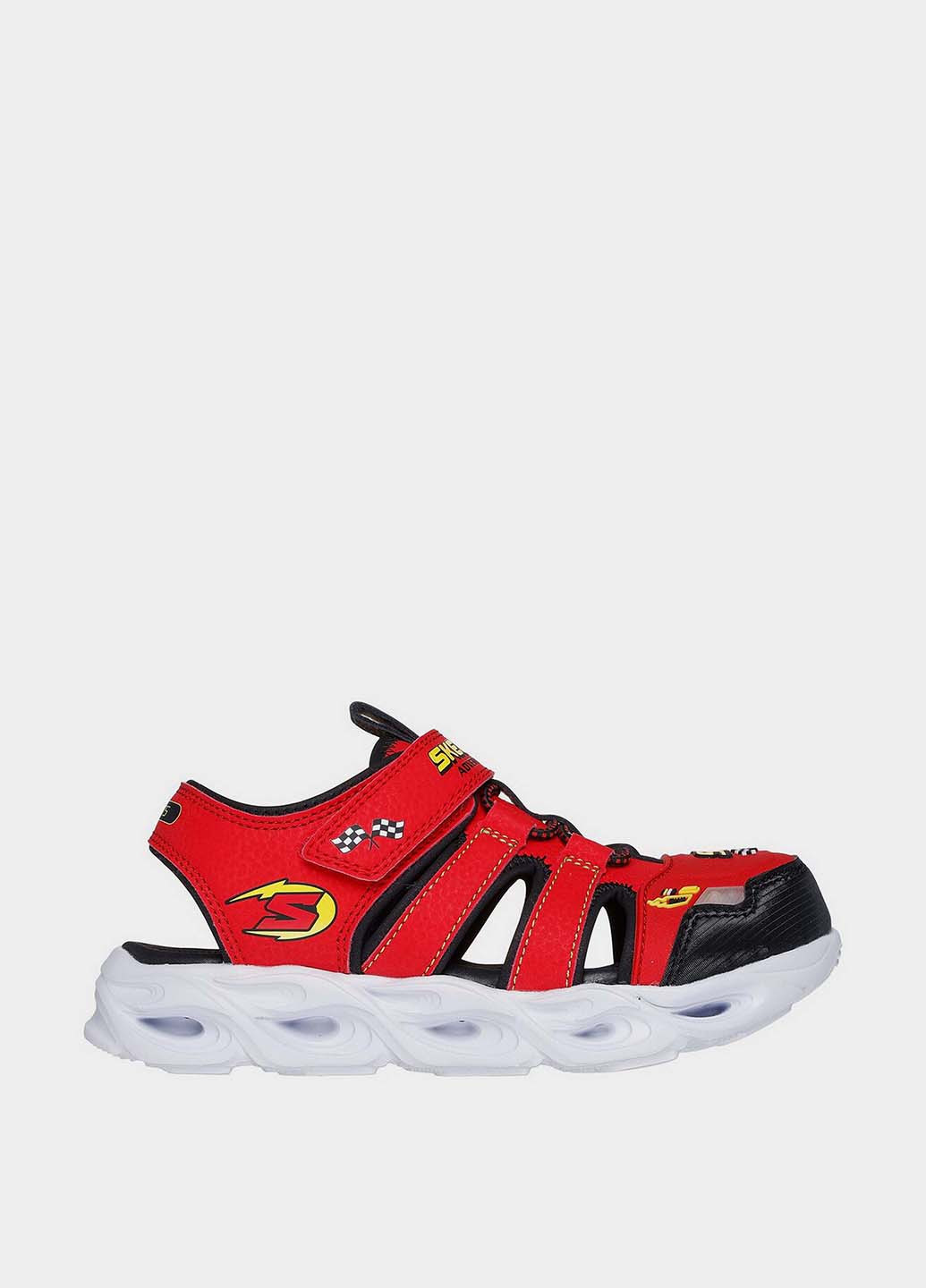 Красные спортивные, кэжуал сандалии Skechers на липучке