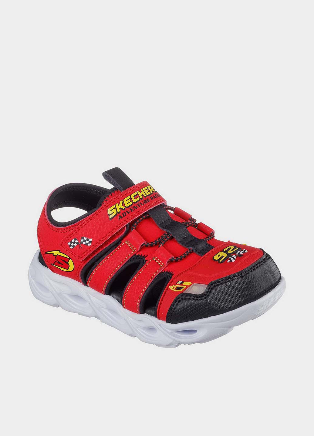 Красные спортивные, кэжуал сандалии Skechers на липучке