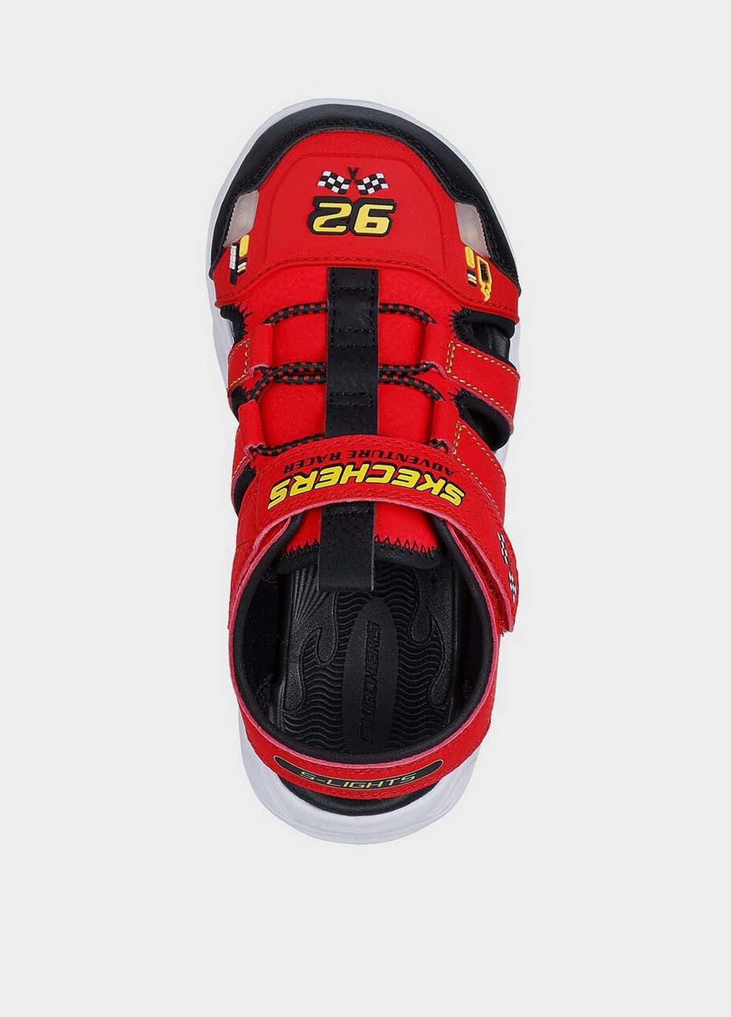 Красные спортивные, кэжуал сандалии Skechers на липучке