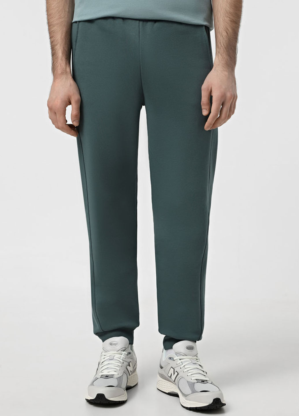 Серо-зеленые кэжуал, спортивные демисезонные джоггеры брюки Promin