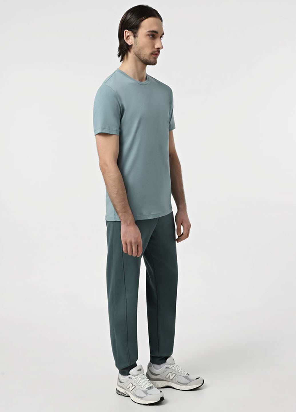 Серо-зеленые кэжуал, спортивные демисезонные джоггеры брюки Promin