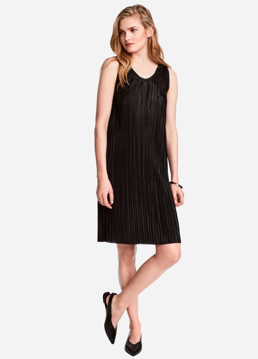 Черное джинсовое платье H&M однотонное