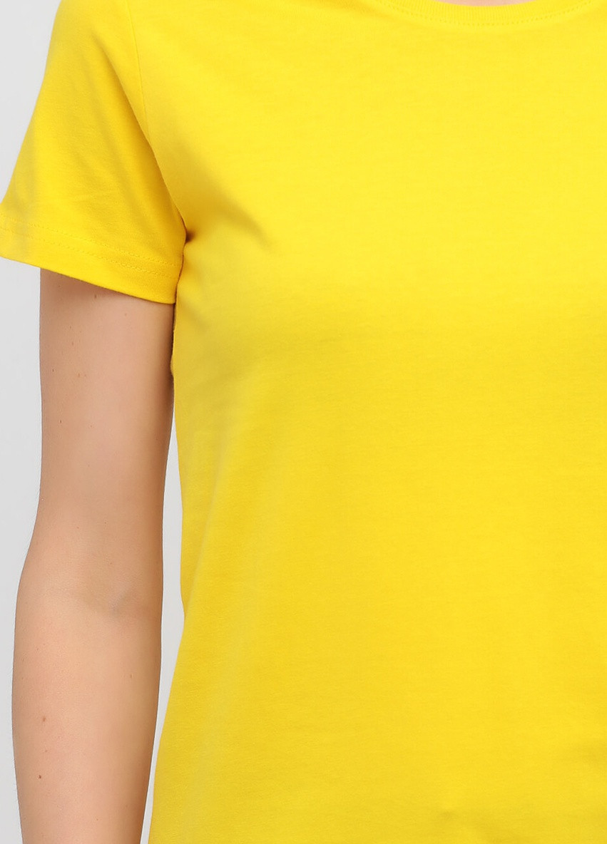 Желтая всесезон футболка женская с круглым воротником Stedman