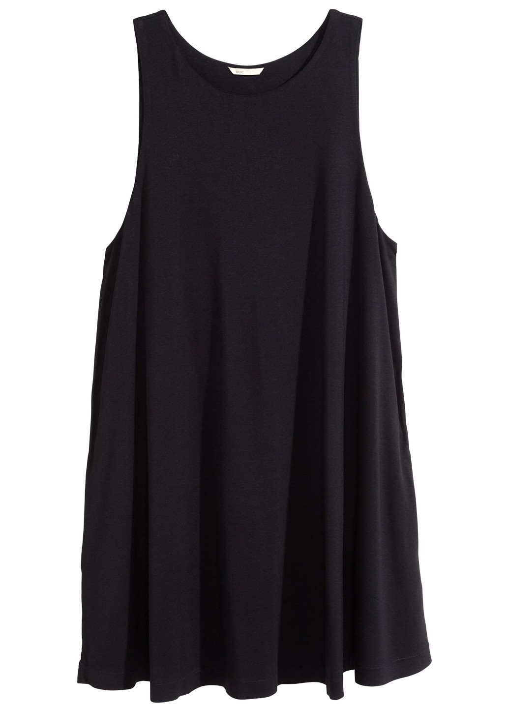 Чорна кежуал сукня а-силует, сукня-майка H&M однотонна