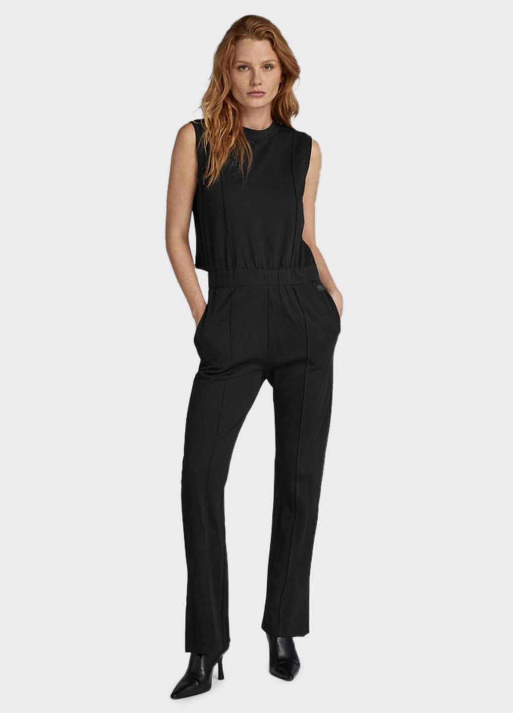 Комбінезон G-Star Raw комбінезон-брюки однотонний чорний кежуал бавовна