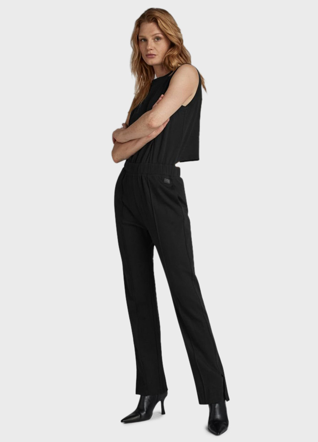 Комбінезон G-Star Raw комбінезон-брюки однотонний чорний кежуал бавовна