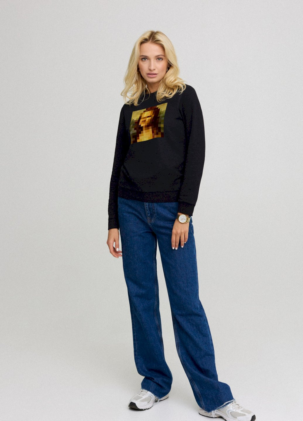 Чорний свитшот женский basic /no flis/ YAPPI (254658777)