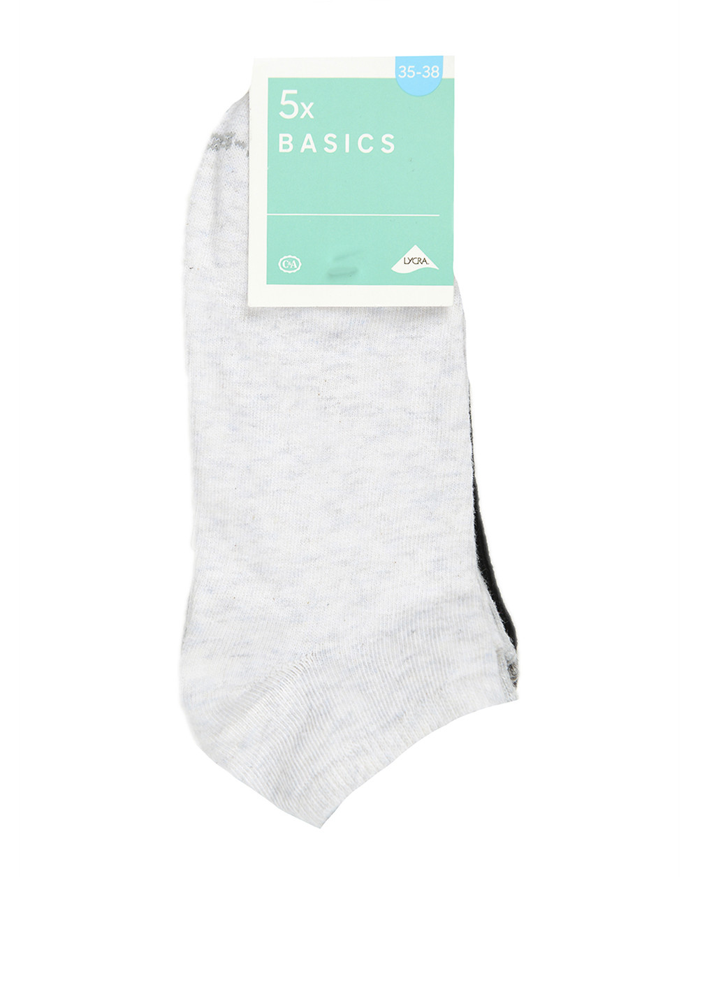 Носки (5 пар) C&A без уплотненного носка меланжи комбинированные повседневные