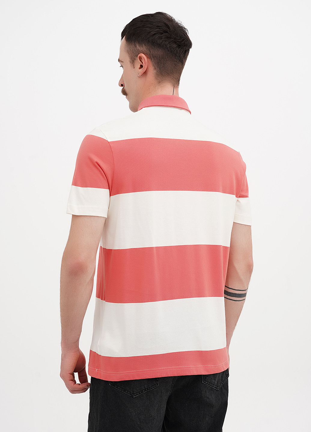 Цветная футболка-поло для мужчин adidas в полоску