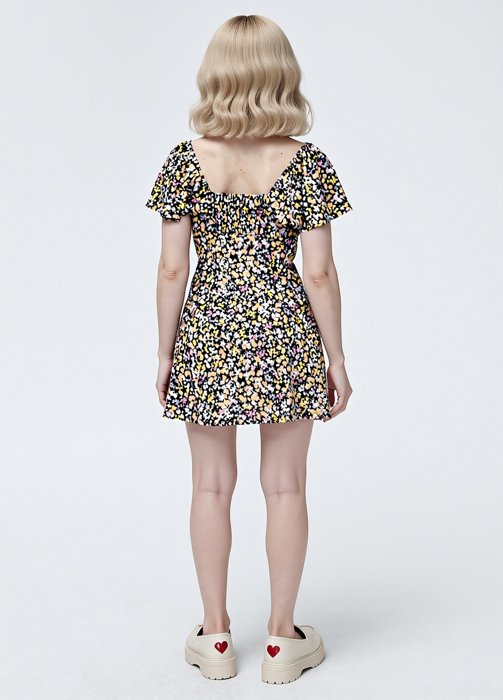 Чорна кежуал сукня Cropp з квітковим принтом