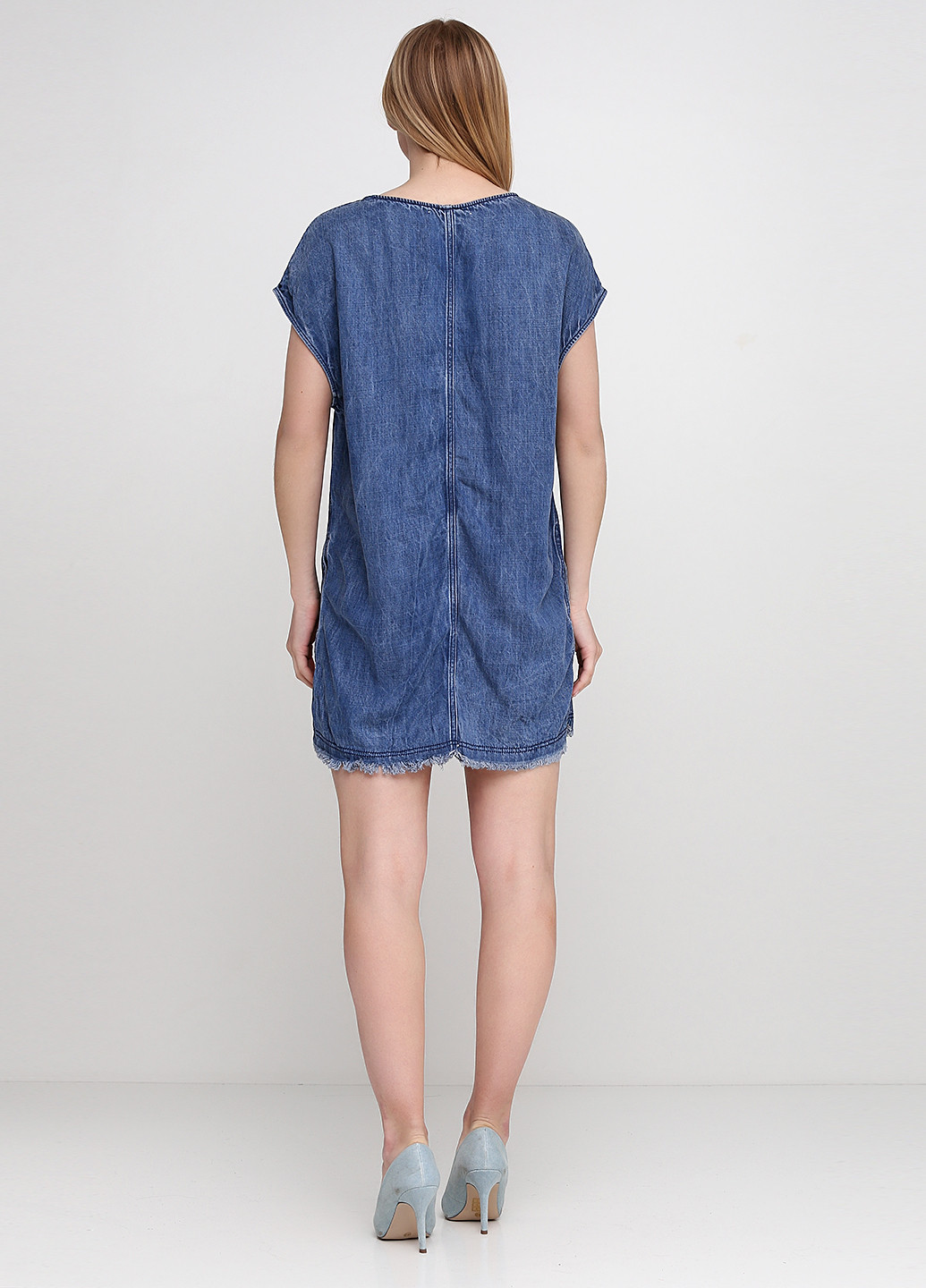 Синя кежуал плаття, сукня H&M меланжева