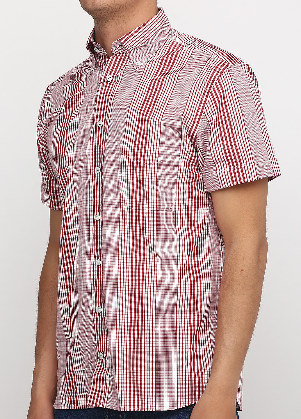 Красная кэжуал рубашка Gant с коротким рукавом