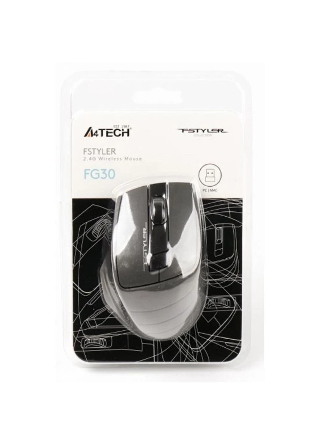 Мишка FG30 Grey A4Tech (252634367)