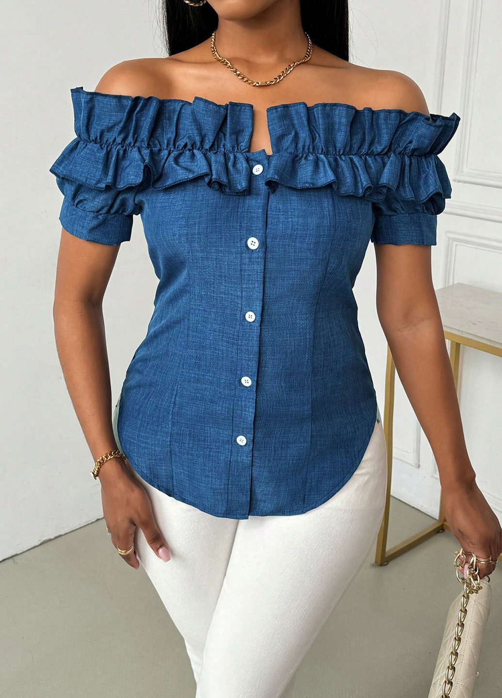 Синяя блуза SHEIN