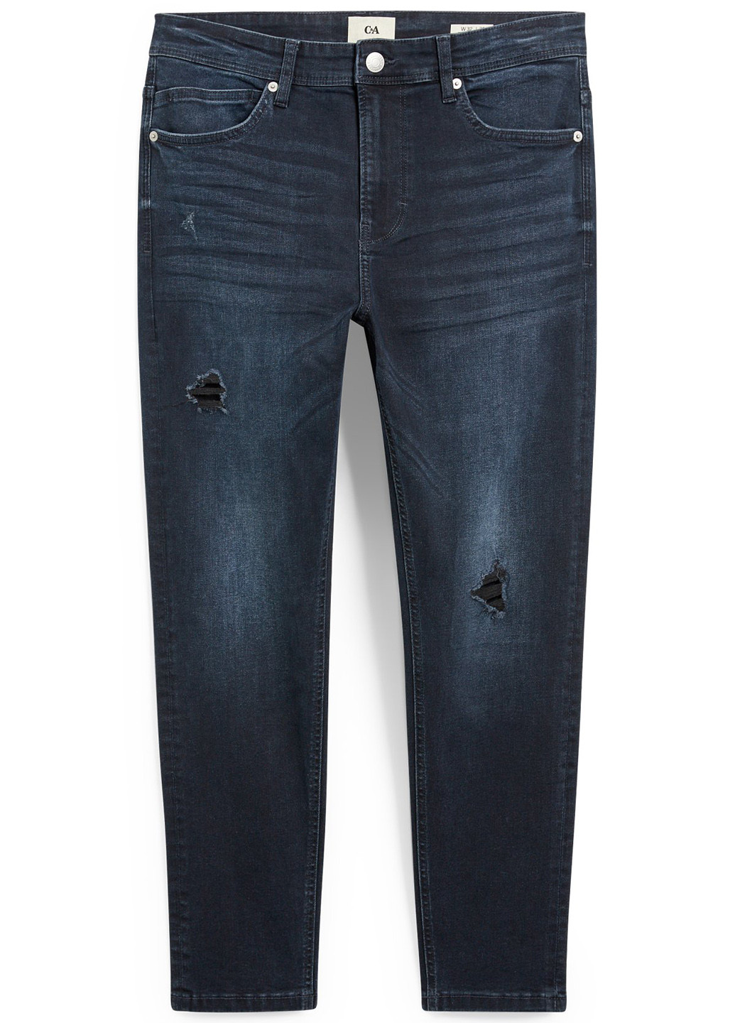 Темно-синие демисезонные зауженные, бойфренды джинсы C&A