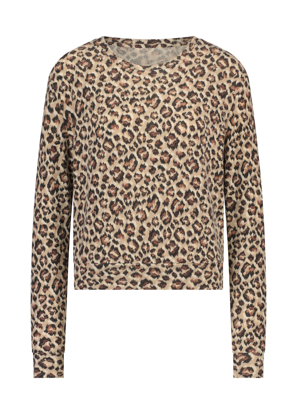 Бежевий світшот Hunkemoller леопардовий без декору (322186107)