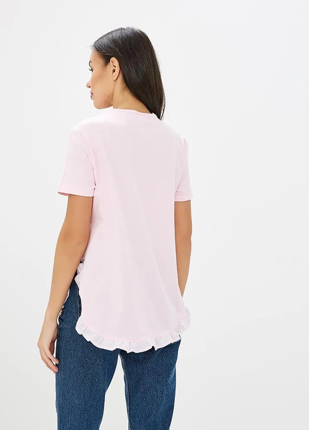 Розово-лиловая летняя футболка Lost Ink