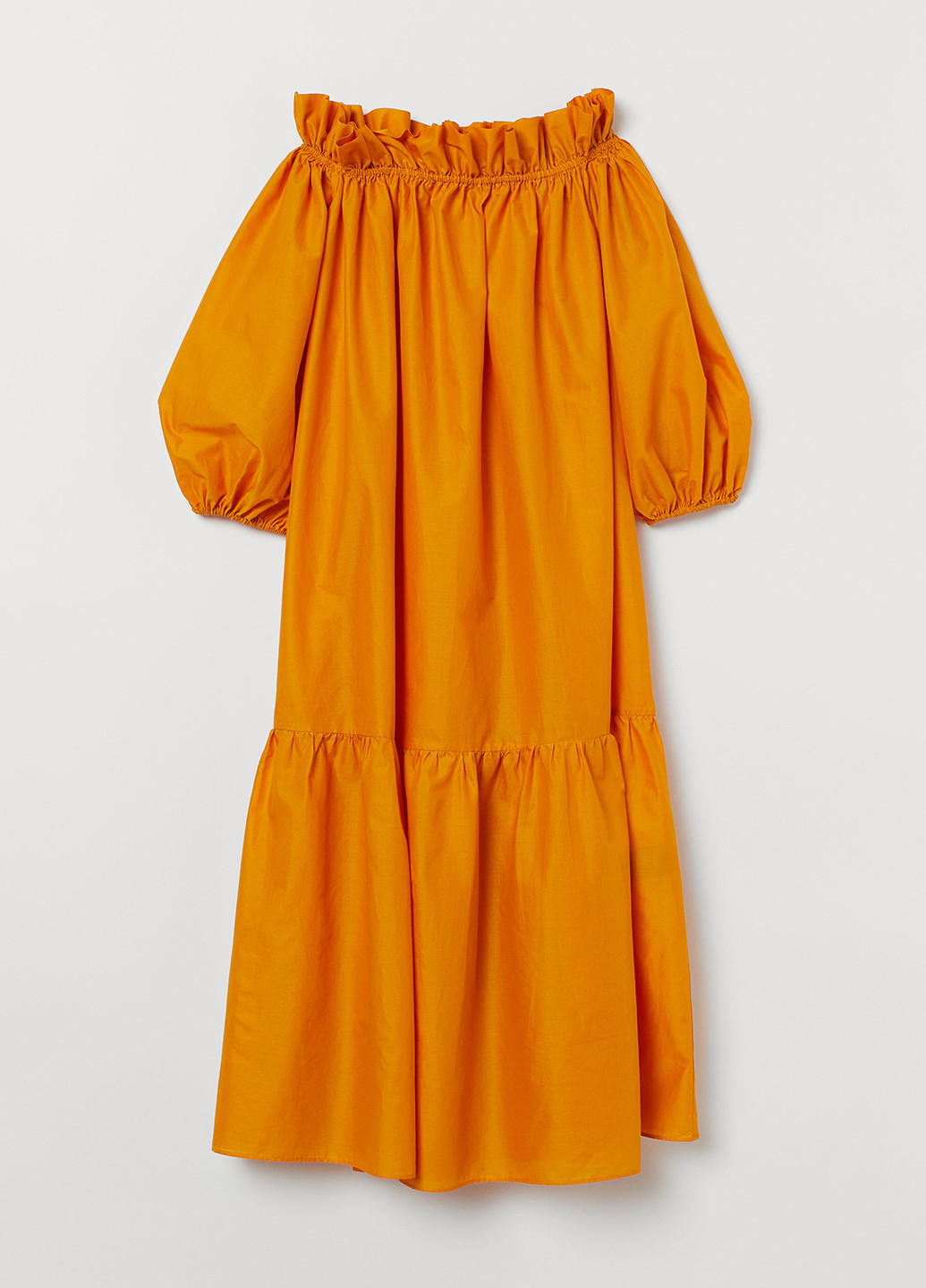 Помаранчева кежуал сукня оверсайз H&M однотонна