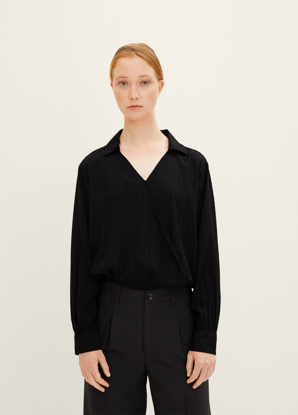 Чёрная блуза Tom Tailor