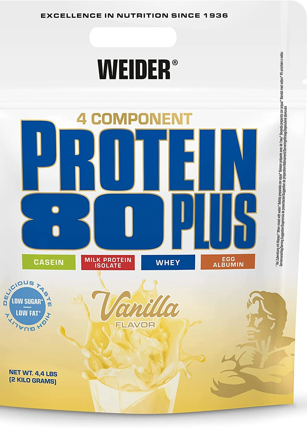Протеин Protein 80 Plus 2000 g (Vanilla) Weider (256143692)