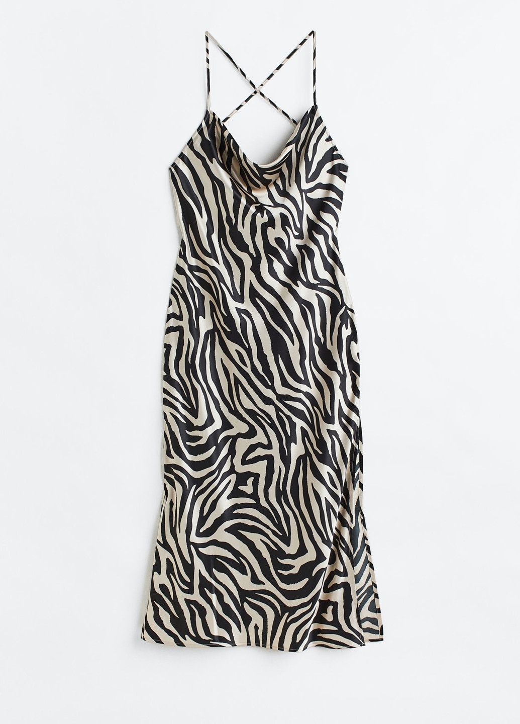 Комбинированное кэжуал платье платье-комбинация H&M зебра