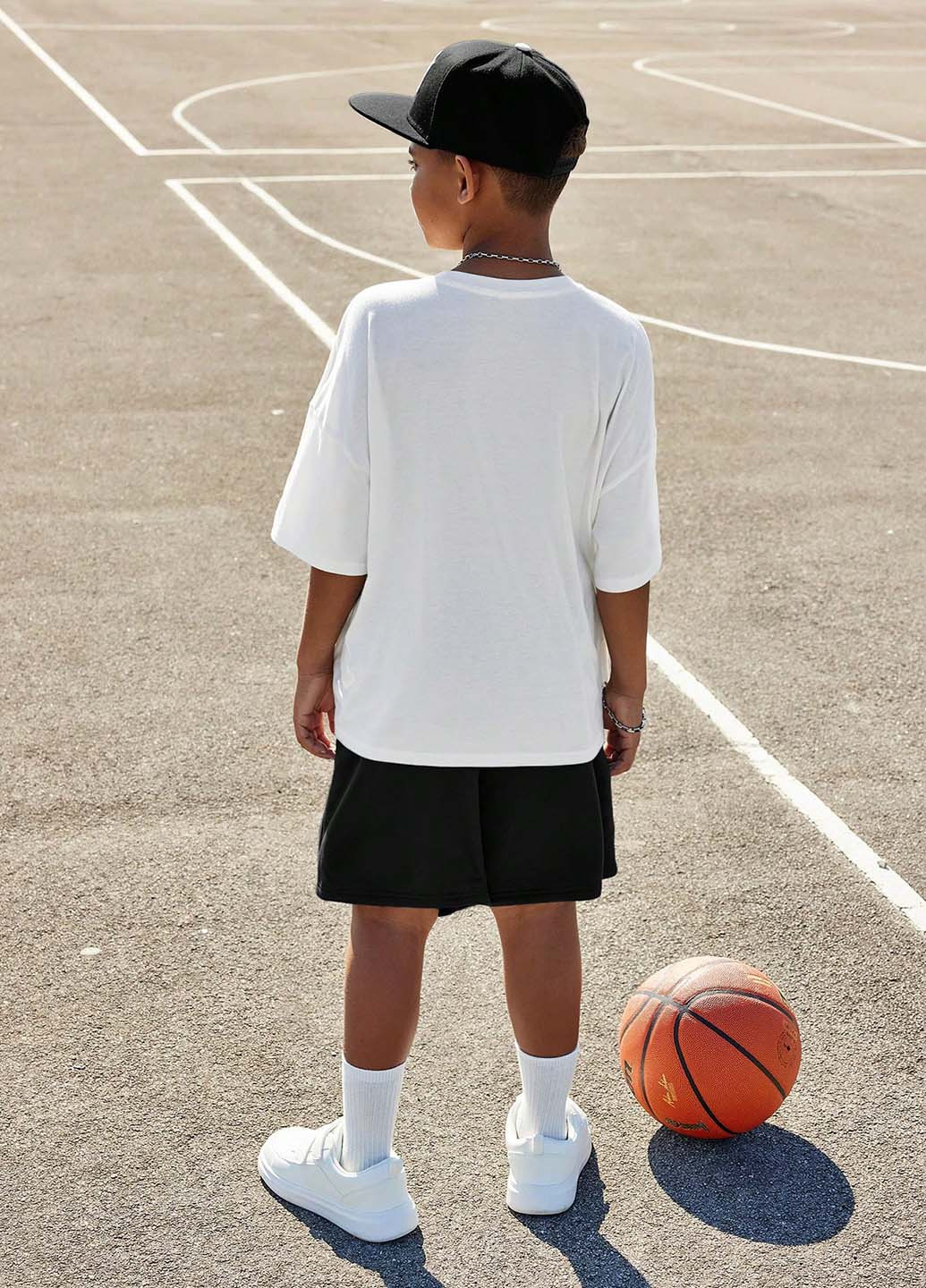 Комбінований літній костюм (футболка, шорти) SHEIN