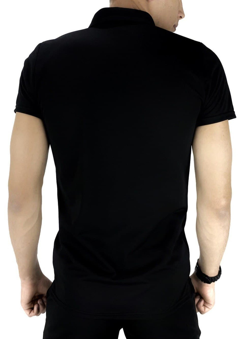 Черная футболка-футболка поло lacosta черная для мужчин Intruder однотонная