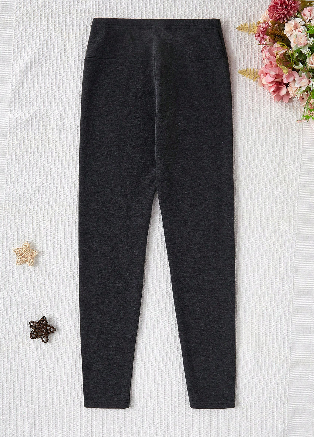 Темно-серые зимние леггинсы SHEIN