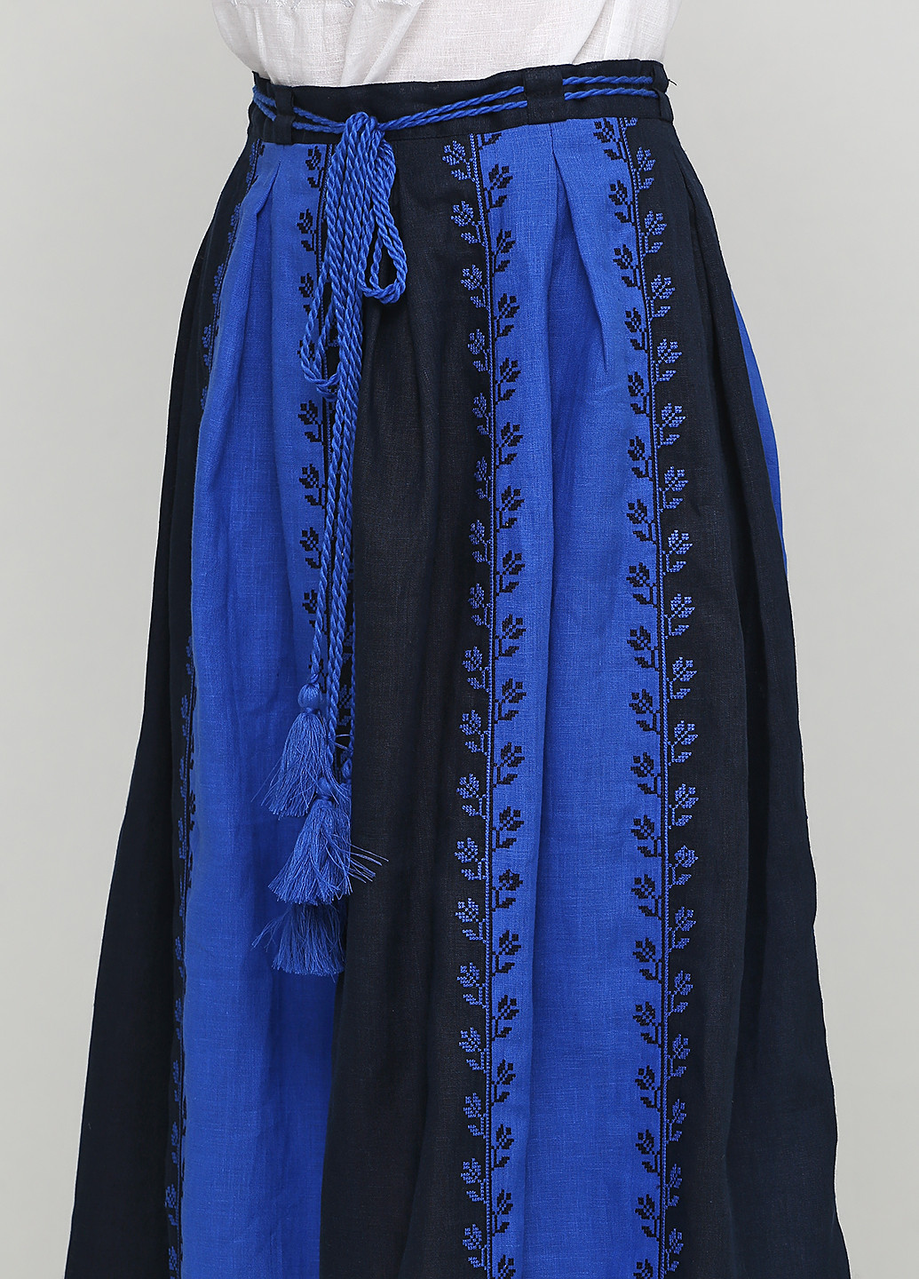 Темно-синяя кэжуал однотонная юбка Lugin