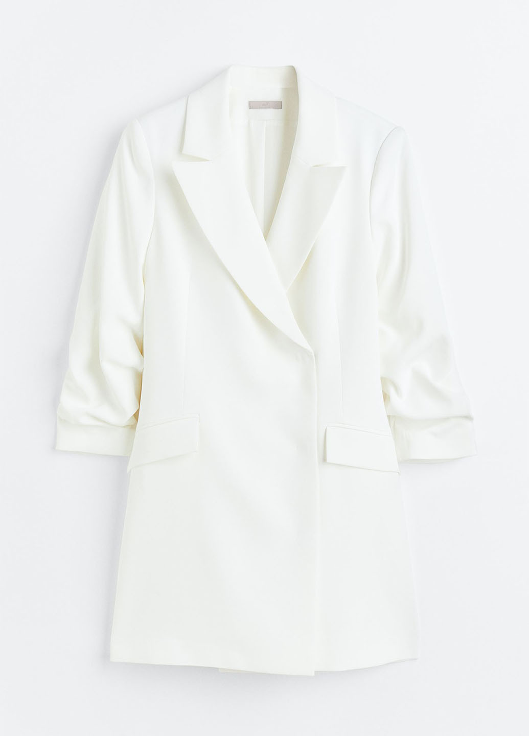 Белое кэжуал платье платье-жакет H&M однотонное