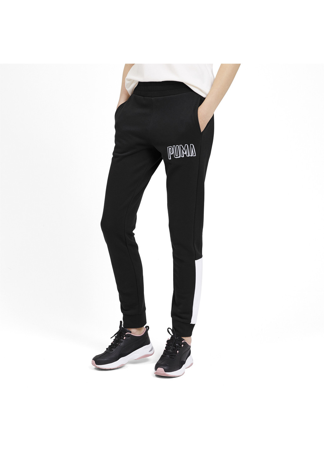 Черные демисезонные штаны athletics pants tr Puma