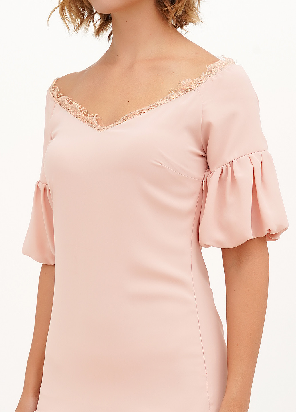 Персиковое коктейльное, праздничный платье Babylon однотонное