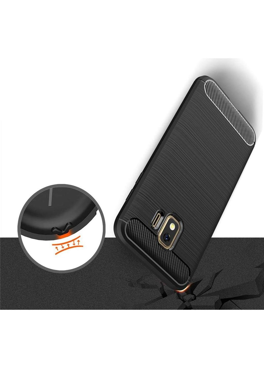 Чехол для мобильного телефона для Samsung Galaxy J2 Core Carbon Fiber (Black) (LT-J2C) Laudtec (252571525)