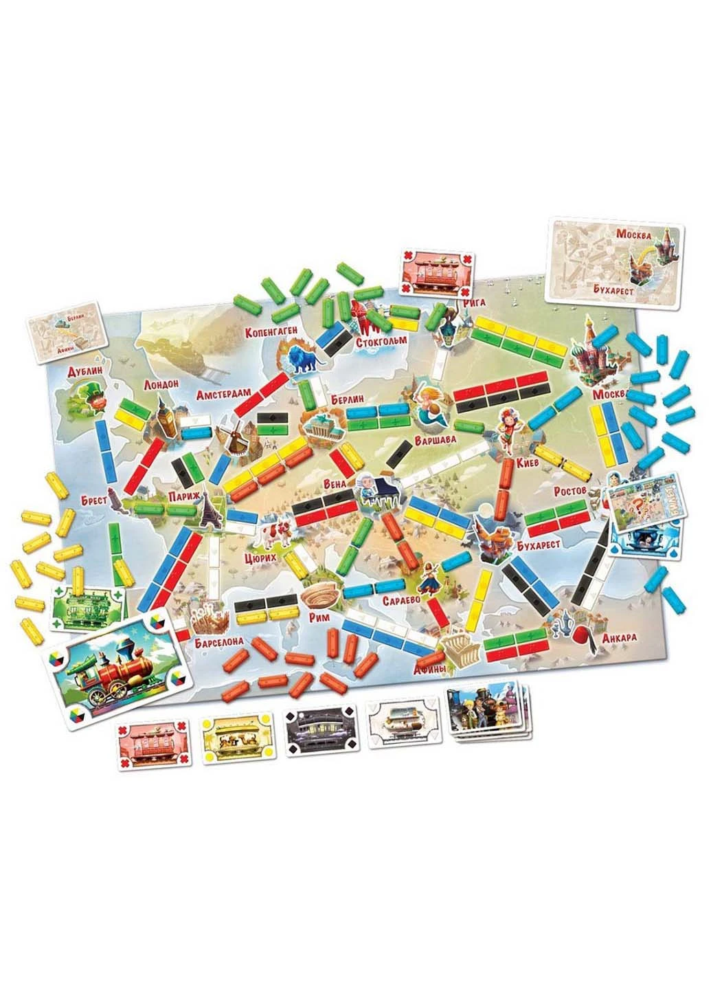 Настольная игра Ticket to Ride Junior Европа Hobby World 29.8 х 29.8 х 7.1 (232007661)